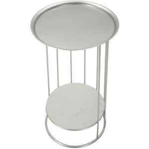 Mauro Ferretti Tavolino Towery Ø 40x76 cm argento