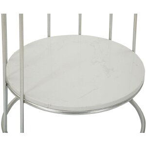 Mauro Ferretti Tavolino Towery Ø 40x76 cm argento
