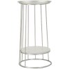 Mauro Ferretti Tavolino Towery Ø 40x76 cm argento