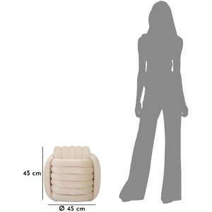 Mauro Ferretti Softy sgabello 45x45x45 cm crema