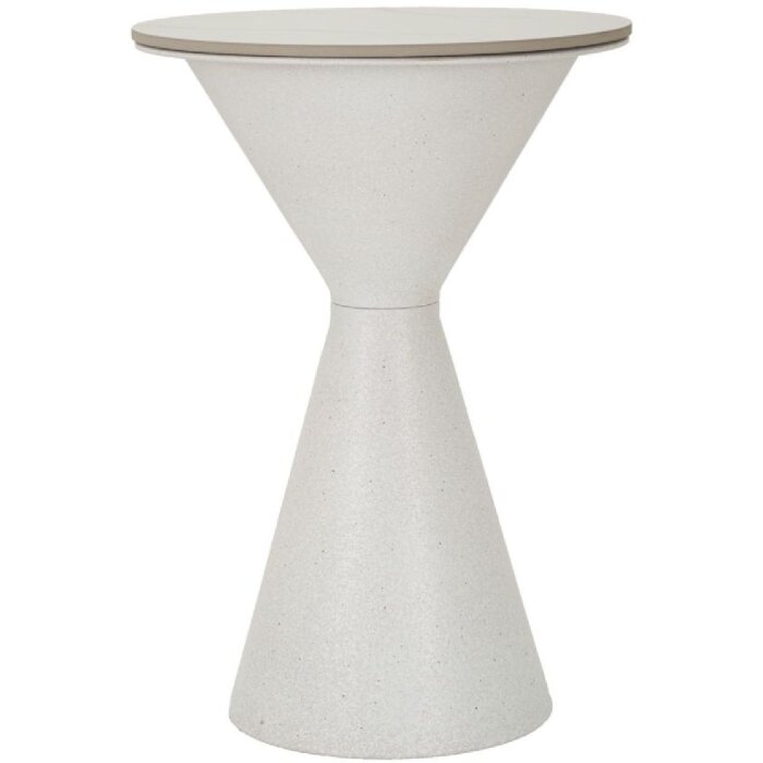 Tavolino Mauro Ferretti Bianco doppio Ø 44,5x63 cm bianco