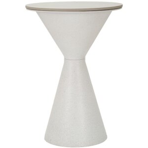 Tavolino Mauro Ferretti Bianco doppio Ø 44,5x63 cm bianco