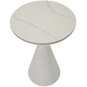 Tavolino Mauro Ferretti Bianco doppio Ø 44,5x63 cm bianco