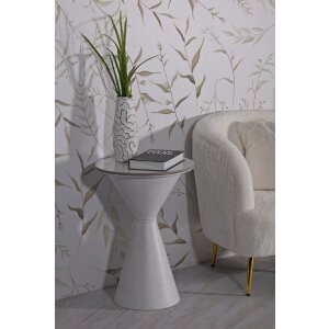 Tavolino Mauro Ferretti Bianco doppio Ø 44,5x63 cm bianco