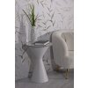 Tavolino Mauro Ferretti Bianco doppio Ø 44,5x63 cm bianco