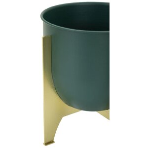 Mauro Ferretti portafiori Grent Shet Set 2 pezzi Ø 24,5x26-19x21 cm verde oro