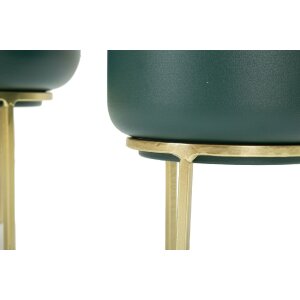Mauro Ferretti portafiori Grent Set 2 pezzi Ø 20x29-16x24 cm verde oro