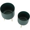 Mauro Ferretti portafiori Grent Set 2 pezzi Ø 20x29-16x24 cm verde oro