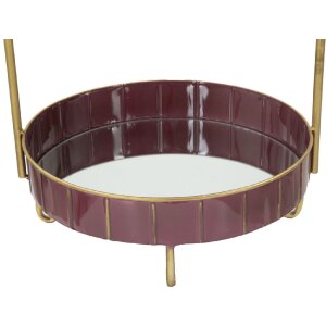 Mauro Ferretti Mensola decorativa Double Glam Ø 36,5x34,5x56,5 cm bordeaux oro