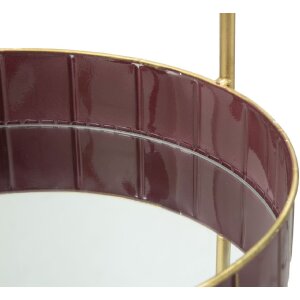 Mauro Ferretti Mensola decorativa Double Glam Ø 36,5x34,5x56,5 cm bordeaux oro