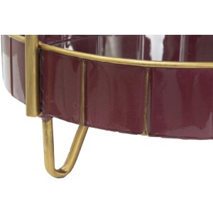 Mauro Ferretti Mensola decorativa Double Glam Ø 36,5x34,5x56,5 cm bordeaux oro