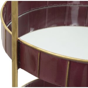 Mauro Ferretti Mensola decorativa Double Glam Ø 36,5x34,5x56,5 cm bordeaux oro
