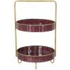 Mauro Ferretti Mensola decorativa Double Glam Ø 36,5x34,5x56,5 cm bordeaux oro
