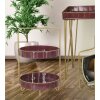 Mauro Ferretti Mensola decorativa Double Glam Ø 36,5x34,5x56,5 cm bordeaux oro