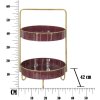 Mauro Ferretti Mensola decorativa Double Glam Ø 36,5x34,5x56,5 cm bordeaux oro