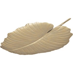 Mauro Ferretti ciotola decorativa foglia 23x2x35,5 cm oro