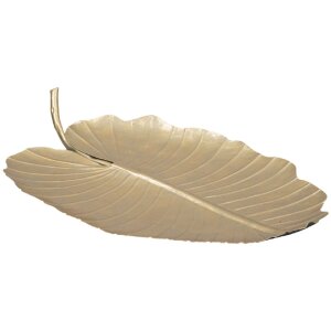 Mauro Ferretti ciotola decorativa foglia 23x2x35,5 cm oro