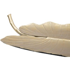 Mauro Ferretti ciotola decorativa foglia 23x2x35,5 cm oro