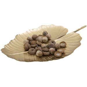 Mauro Ferretti ciotola decorativa foglia 23x2x35,5 cm oro