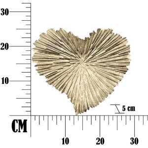 Mauro Ferretti ciotola decorativa cuore 29x5x25 cm oro