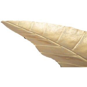 Mauro Ferretti ciotola decorativa foglia lunga 38x3x11 cm oro