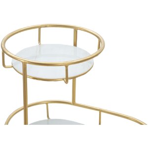 Mauro Ferretti ciotola decorativa 2 livelli 36x22,5x27 cm oro