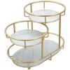 Mauro Ferretti ciotola decorativa 3 Livelli 36x22,5x27 cm oro