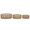 Mauro Ferretti set vassoio Fuji 3 pezzi Ø 50x16-40x14-30x12 cm marrone