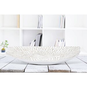 Mauro Ferretti ciotola decorativa 37x34x6 cm bianco