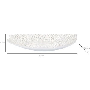 Mauro Ferretti ciotola decorativa 37x34x6 cm bianco