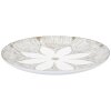 Mauro Ferretti vassoio decorativo Atene Poliresina Bianco Lavaggio Ø 35,5x4,4 cm Boho Chic