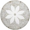 Mauro Ferretti vassoio decorativo Atene Poliresina Bianco Lavaggio Ø 35,5x4,4 cm Boho Chic