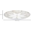 Mauro Ferretti vassoio decorativo Atene Poliresina Bianco Lavaggio Ø 35,5x4,4 cm Boho Chic