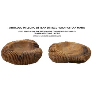 Mauro Ferretti ciotola decorativa Garit 37x40x16 cm marrone