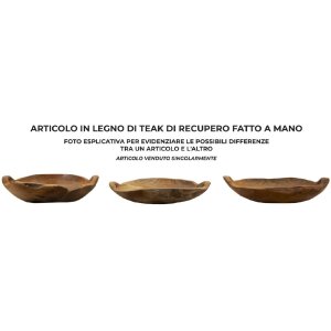 Mauro Ferretti ciotola decorativa Wahan 42x36x7 cm marrone