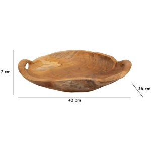 Mauro Ferretti ciotola decorativa Wahan 42x36x7 cm marrone