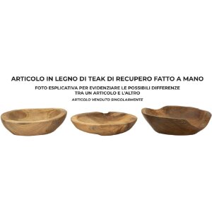 Mauro Ferretti Ciotola decorativa Tipic Ø 25x5 cm marrone