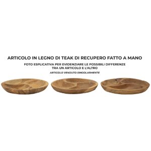 Mauro Ferretti ciotola decorativa 3 pezzi Ø 25,5x3 cm marrone