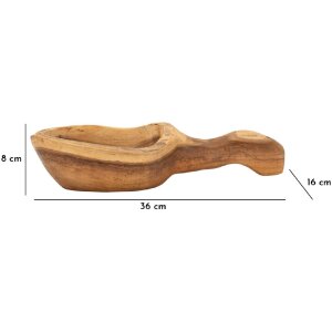 Mauro Ferretti cucchiaio decorativo 36x16x8 cm marrone