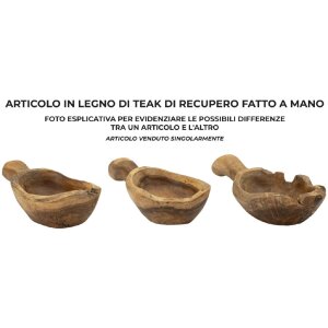 Mauro Ferretti cucchiaio decorativo 36x16x8 cm marrone