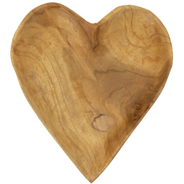 Mauro Ferretti ciotola decorativa Kiha a forma di cuore 27x29x4 cm marrone