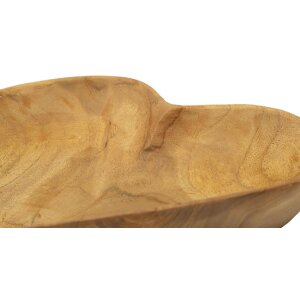Mauro Ferretti ciotola decorativa Kiha a forma di cuore 27x29x4 cm marrone