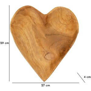 Mauro Ferretti ciotola decorativa Kiha a forma di cuore 27x29x4 cm marrone