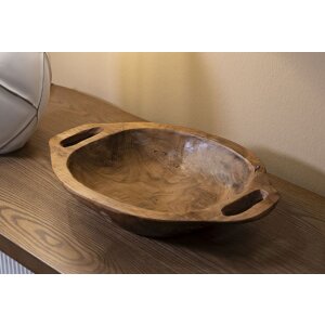 Mauro Ferretti ciotola decorativa Wan 37x26,5x7 cm marrone