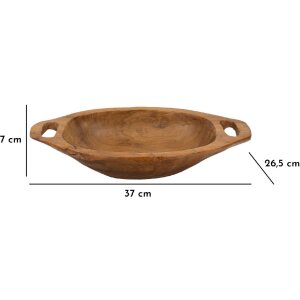 Mauro Ferretti ciotola decorativa Wan 37x26,5x7 cm marrone