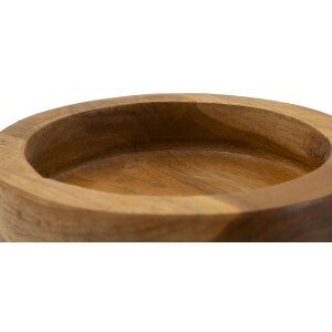 Vassoio Erusi Simple Teak Ø 15x9,5 cm Marrone Teak riciclato Fatto a mano