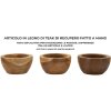 Vassoio Erusi Simple Teak Ø 15x9,5 cm Marrone Teak riciclato Fatto a mano