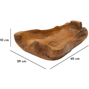Mauro Ferretti ciotola decorativa Narro 40x29x10 cm marrone