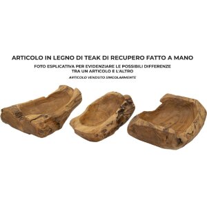 Mauro Ferretti ciotola decorativa Narro 31x21x8 cm marrone