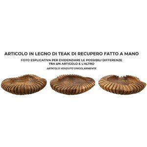 Mauro Ferretti ciotola decorativa Geris Ø 35x7 cm marrone